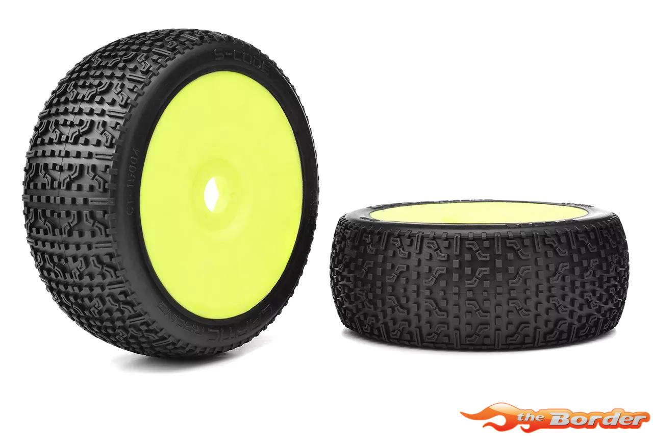 Captic Racing - S-CODE - 1/8 Buggy Tires CR-2 (Medium-Soft) Yellow (2Pcs) CT-15004-2-Y - Afbeelding 4