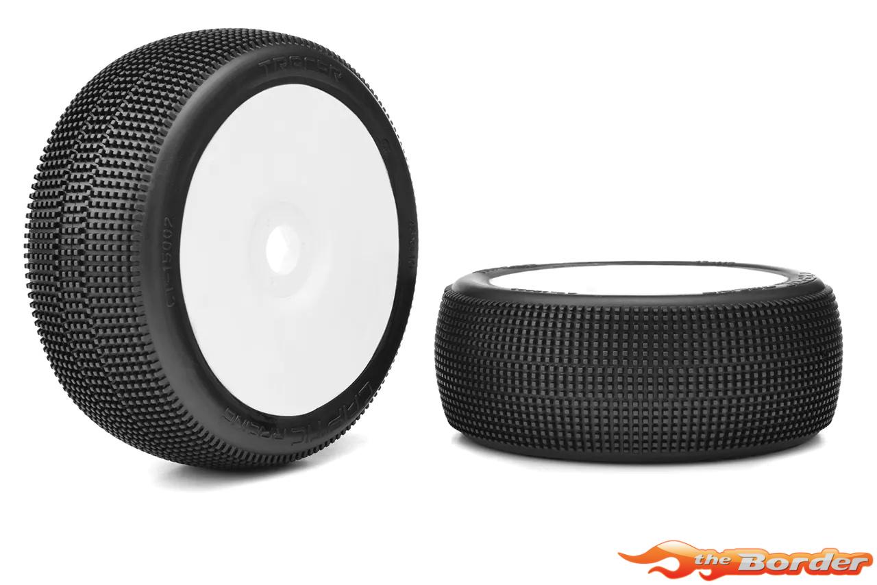Captic Racing - TRACER - 1/8 Buggy Tires CR-1 (Medium) White (2Pcs) CT-15002-1-W