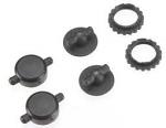 Traxxas Caps & spring retainers, GTR shocks (upper cap (2) 6962