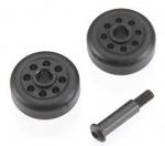 Traxxas Wheels (2)/ axle (1) (for wheelie bar, #6978) 6977
