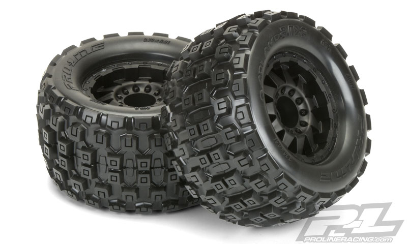 Proline Badlands MX38 3.8" (Traxxas Style Bead) All Terrain Tires Mounted PR10127-13 - Afbeelding 3
