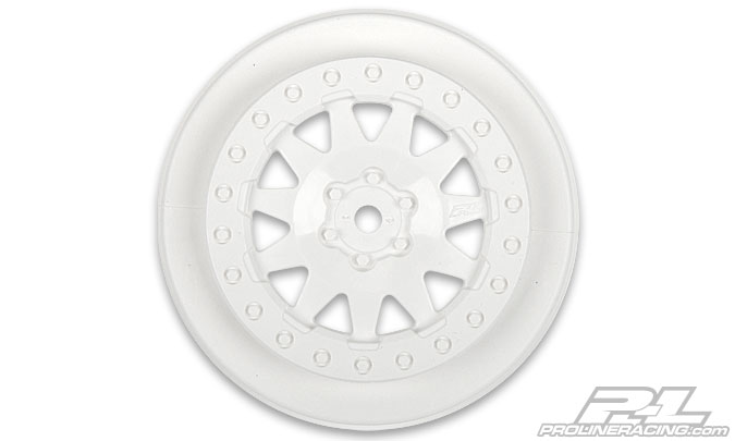 Proline F-11 +3 offset 2.2"/3.0" White Wheels for SC10RS 2WD, SC10 4x4 and other SC trucks PR2739-04 - Afbeelding 2