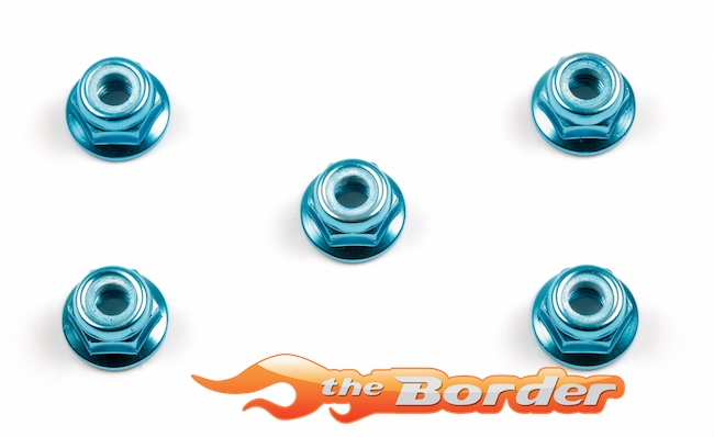Tamiya 4mm Alum. Anodized Flange Lock Nuts Blue 5pcs. 53159