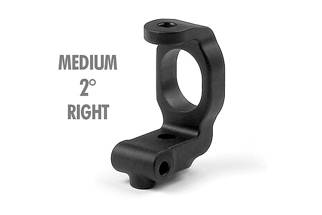XRAY Composite C-Hub Right - 2° Deg. - Medium - Rubber-Spec 302361 - Afbeelding 2