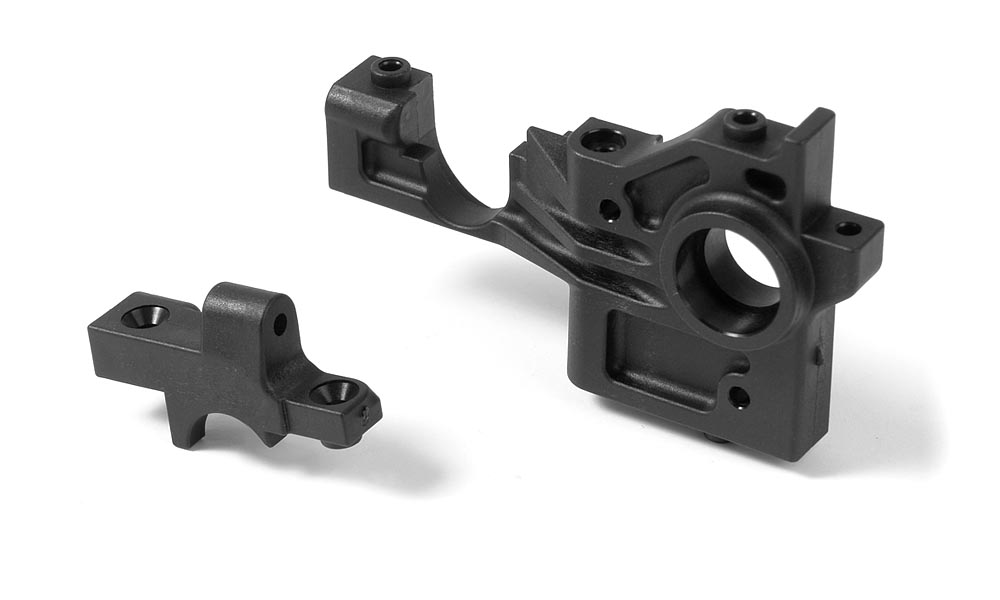 XRAY COMPOSITE LOWER & UPPER BULKHEAD REAR RIGHT EXTRA ROLL CEN X333011 - Afbeelding 2