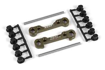 XRAY XB808 Alu Front Lower Susp. Holders Set - Swiss 7075 T6 (7mm) - Hard Coated 352303