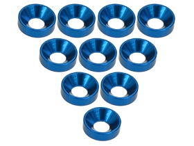 3Racing Alum. M3 Countersink Washer (10 Pcs) - Blue 3RAC-WC3/BU - Afbeelding 2