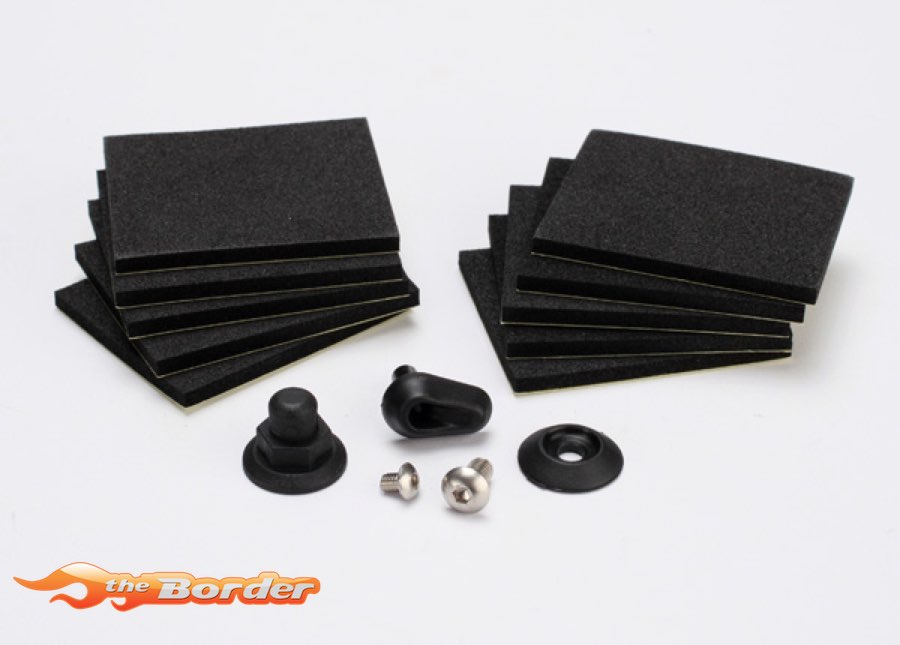 Traxxas Hatch post hull water outlet/foam pads (10) washer (1) 4x8