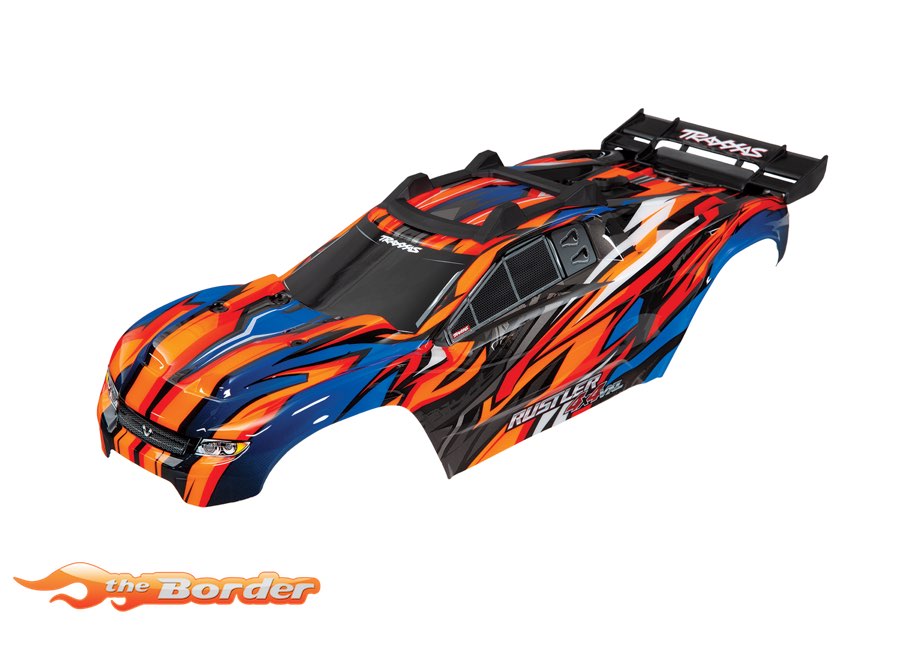 Traxxas Body Rustler 4X4 Vxl Orange/Blue Window Grill Lights Decal Sheet 6717T