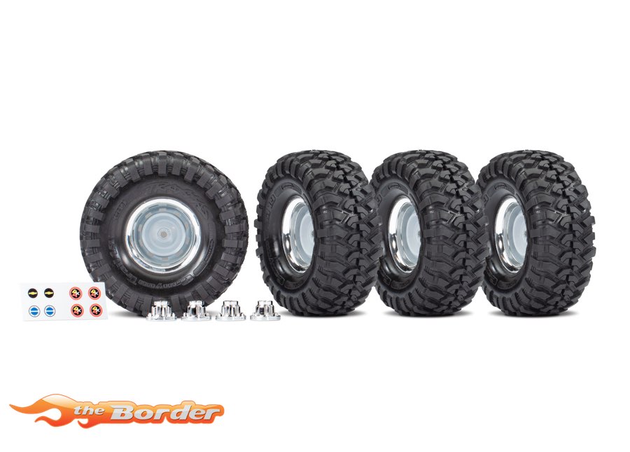 Traxxas Tires and Wheels 1.9 Classic Chrome Rally (4) 8166X