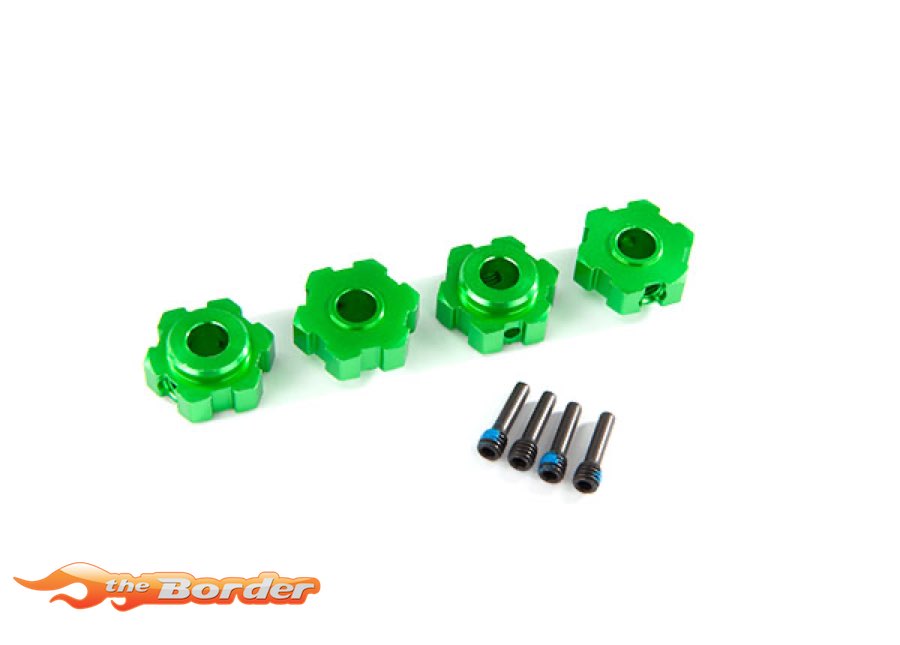 Traxxas Wheel Hubs Hex Alum. Green (4) 8956G