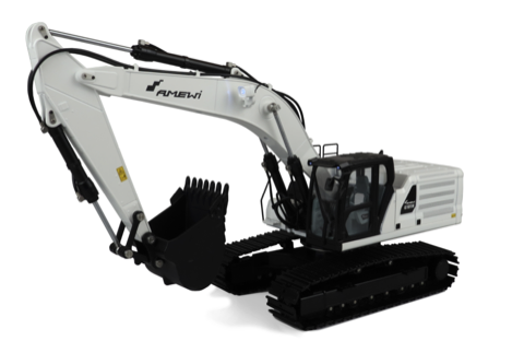 Amewi Hydraulic Excavator G101H Full metal 1/16 White Edition Complete Ready to Run 2.4Ghz 22505 - Afbeelding 8