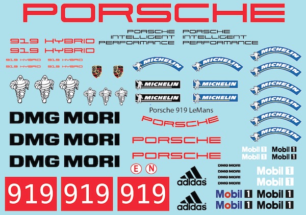 P. 919 Decal Sheet for LeMans BRPD1313