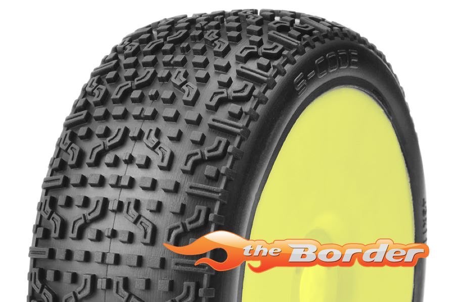 Captic Racing - S-CODE - 1/8 Buggy Tires CR-1 (Medium) Yellow (2Pcs) CT-15004-1-Y