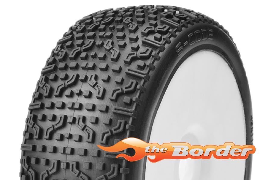 Captic Racing - S-CODE - 1/8 Buggy Tires CR-4 (Super Soft) White (2Pcs) CT-15004-4-W