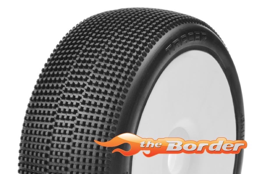 Captic Racing - TRACER - 1/8 Buggy Tires CR-3 (Soft) White (2Pcs) CT-15002-3-W