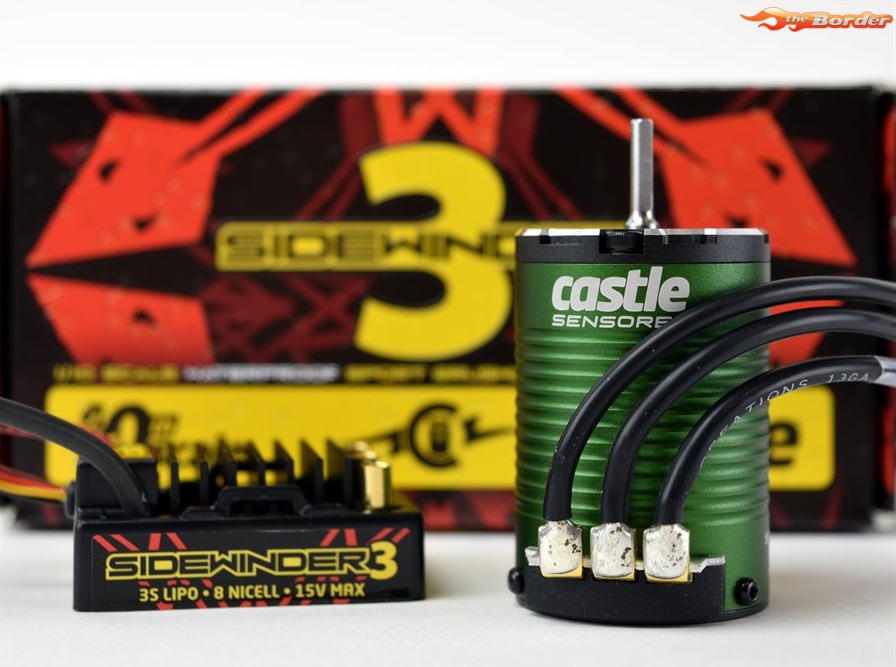 Castle SV-3 Sidewinder 1/10 Esc 2-3S Sensorless Motor 1406-4600Kv CC-010-0115-05 - Afbeelding 3