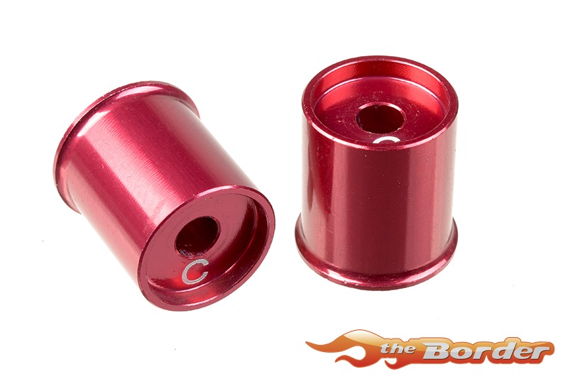 Corally Alu Lower Arm Cap SSX-10 - C -2mm 2 pcs C-00110-018 - Afbeelding 3