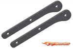 Corally Chassis Brace Stiffener - Front - fits part C-00180-104 - Graphite 2.5mm - 2 pcs C-00180-255