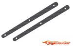Corally Chassis Brace Stiffener - Rear - fits part C-00180-103 - Graphite 2.5mm - 2 pcs C-00180-256