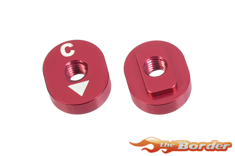 Corally FSX-10 Alu. Excentric Caster Nut - C 0.5°- 2.0° 2pcs C-00120-040 - Afbeelding 3