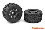 Corally Monster Truck Tires XL4S - Grabber Glued on wheels (1 pair) C-00180-632