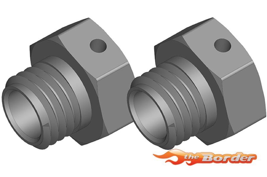 Corally Wheel Hex Adapter - Wide RTR - Aluminum - 2 pcs C-00180-329