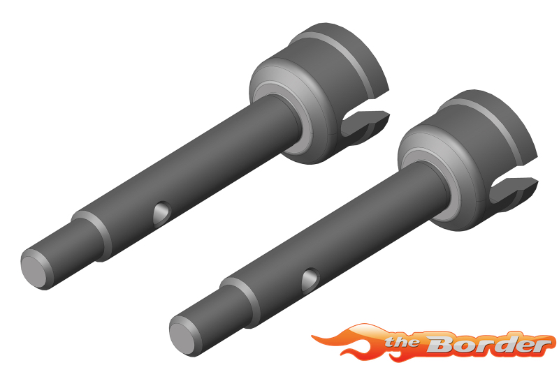 Corally Wheel Shaft - Rear - Steel - 2 Pcs C-00250-069