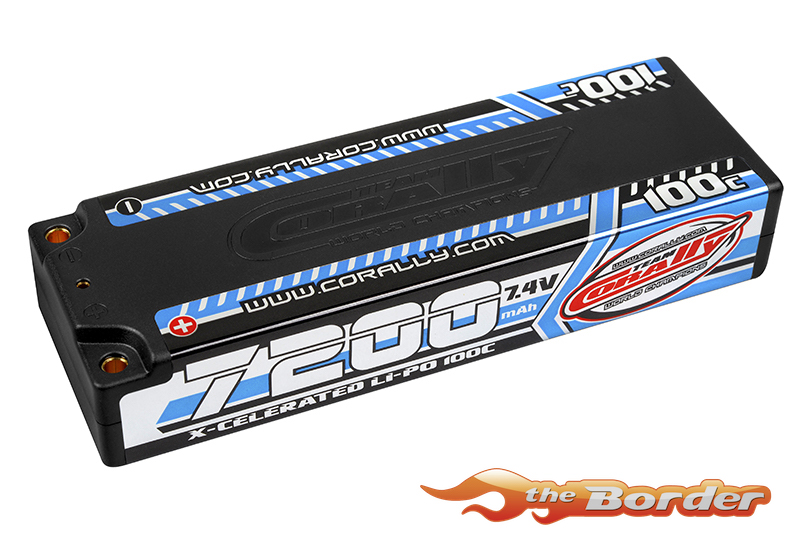 Corally X-Celerated 100C 2S LiPo Battery 7200mAh 7.4V C-49720