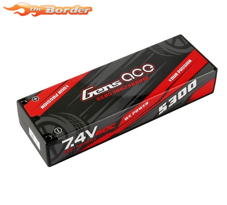 GensAce 5300mAh 7.4V 60C 2S Stickpack LiPo Battery