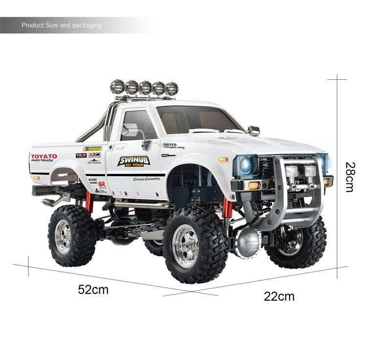HG P409 2.4Ghz 4x4 Scale Hi-Lux Crawler Pick-Up 1/10 RTR White