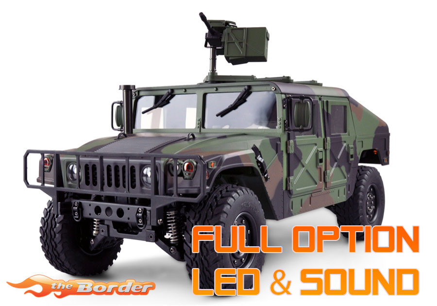 HG P408 RTR 16ch 4X4 U.S. Military Truck Green Color Humvee Full Option