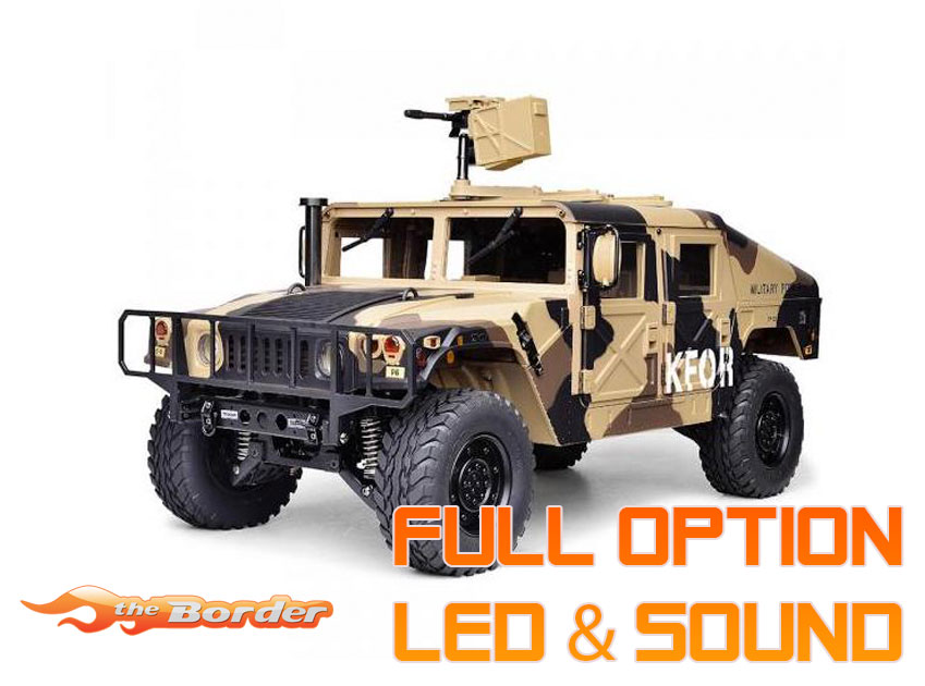 HG P408 RTR 16ch 4X4 U.S. Military Truck Sand Camo Color Humvee - Full Option