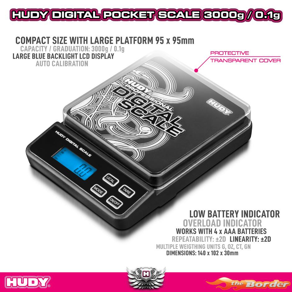 Hudy Professional Digital Pocket Scale 3000g/0.1g 107866 - Afbeelding 4