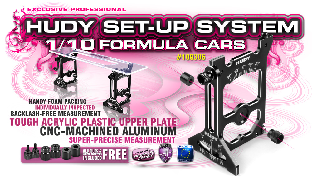 Hudy Universal Exclusive Set-Up System for 1/10 Formula Cars 109306