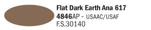 Italeri Flat Dark Earth Ana 617 - Acrylic Paint 4846AP