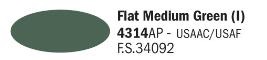 Italeri Flat Medium Green (I) - Acrylic Paint 4314AP