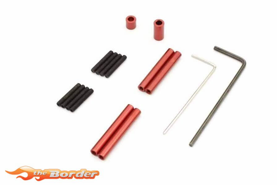 Kyosho Aluminium Red Anodized Link Rod Set WB 120mm Mini-Z 4x4 MX-01 MXW002R