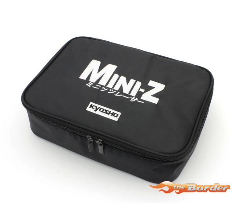 Small bag ideal for transporting a MINI-Z Readyset, tools and parts.  Padded dividers, pockets and rubber bands help keep things organized.  Embroidered with cool MINI-Z logos.