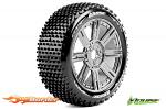 LouiseRC B-Hornet 1/8 Tyres Black Chrome Spoke Soft (2) LR-T3150SBC
