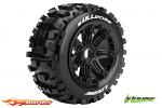 LouiseRC B-Ulldoze Black Flex Rims Rear - 1/5 Buggy Tires LR-T3244B