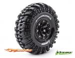LouiseRC CR-CHAMP 1-10 Crawler Tire Set Super Soft 2.2" Wheel Black Hex 12mm 1 Pair LR-T3236VB