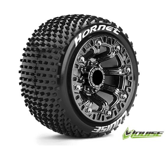 Louise RC ST-Hornet Traxxas E-Revo & Summit 1/16 Tires - Wheels Chrome Glued LR-T3172SBC