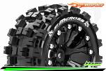 LouiseRC ST-mCross Traxxas Stampede/Rustler Tires - 2WD Front/4WD F&R Wheels Black Glued LR-T3272SBH
