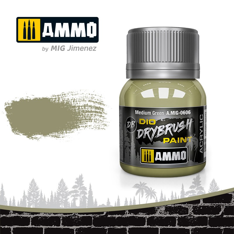 MIG Ammo Drybrush Medium Green MIG0606