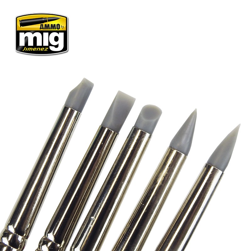 MIG Ammo Rubber Brush Set 7606