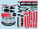 Mercedes AMG GT3 1/10 Decal Sheet - Red BRPD1524