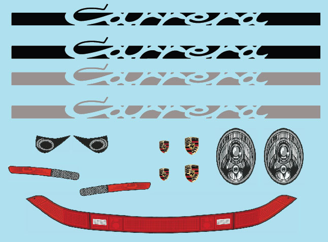 Porsch. 911 Carrera SupaStox 1/12 Decals BRPD1509
