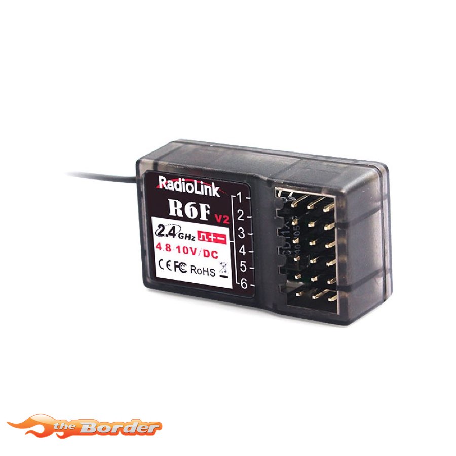 RadioLink R6F 2.4Ghz 6Ch Receiver for RC4GS, RC6GS, T8FB & T8S RADR6F