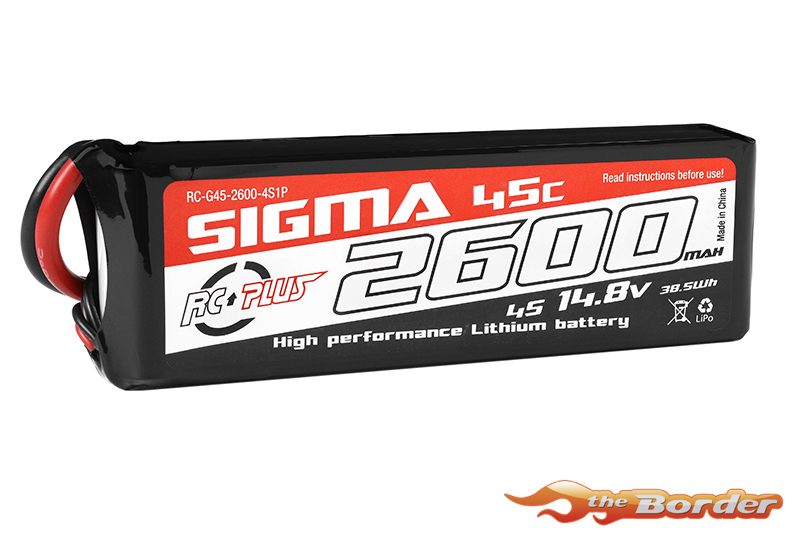 RC-Plus Sigma 45C 2600mAh 4S 14.8V LiPo with XT60
